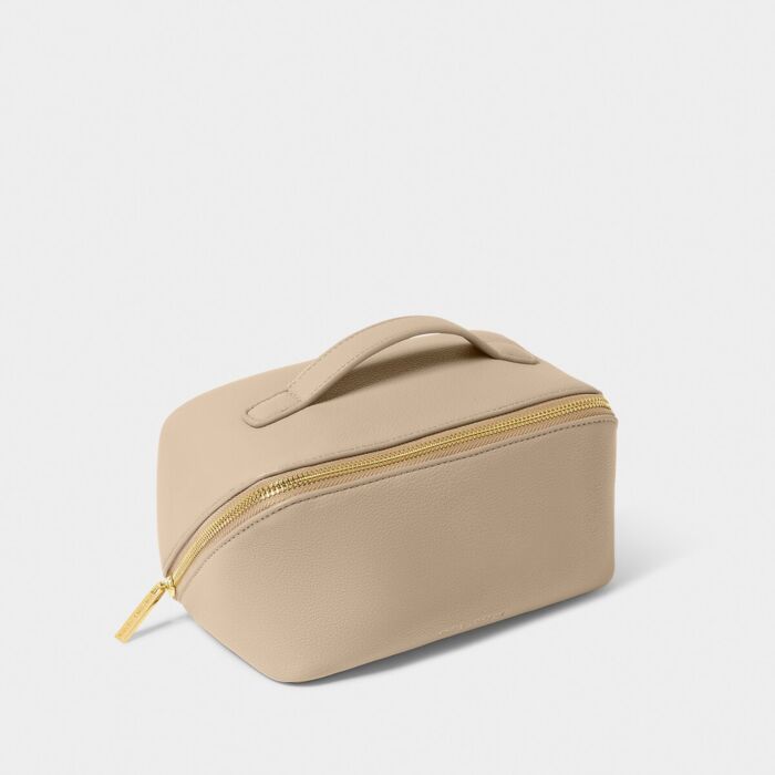 Katie Loxton Medium Makeup & Wash Bag - Light Taupe
